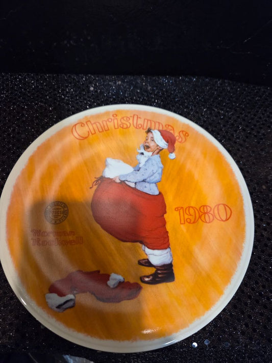 Vintage Norman Rockwell Christmas Plate 1980