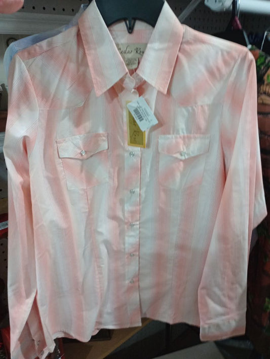 Cedar Rose Youth Western Shirt sz L