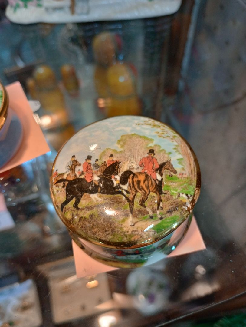 Equestrian trinket box Made in England