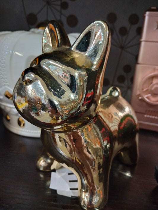 Gold Pup Piggy bank