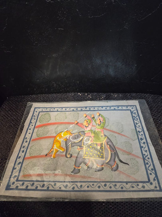 Painted Indian Hunting Wall Art