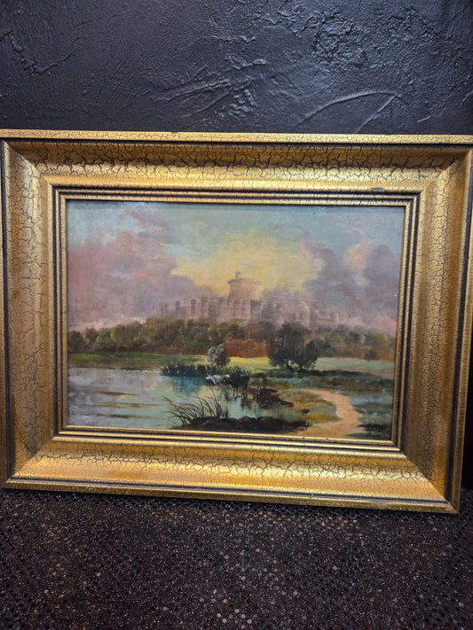 Gold Framed Oil Painting Windsor Castle