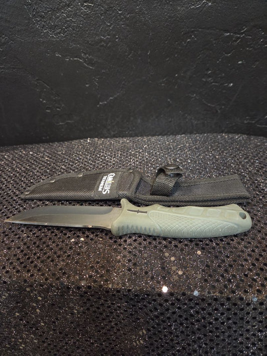 Camillus 9.5 Titanium Bonded Drop Point Hunter Fixed Blade Knife w/ Sheath