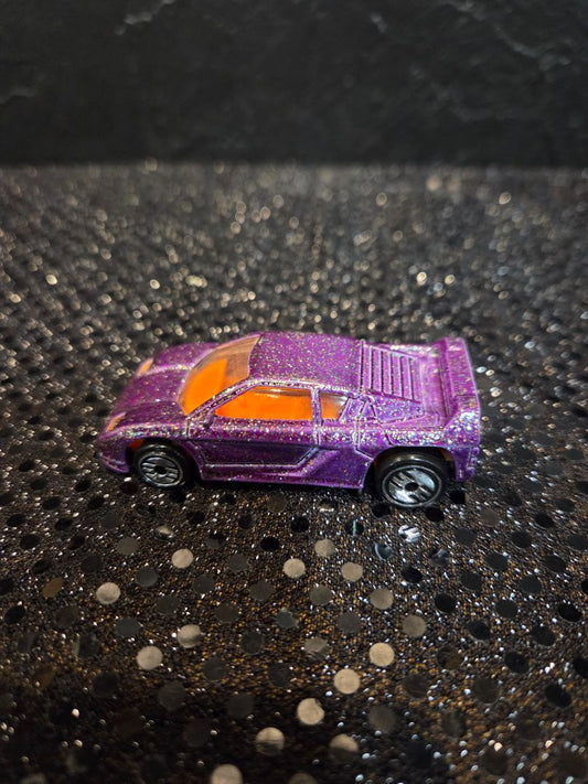 Hot Wheels 1990 Prototype of Zender Fact 4 Purple and Orange car