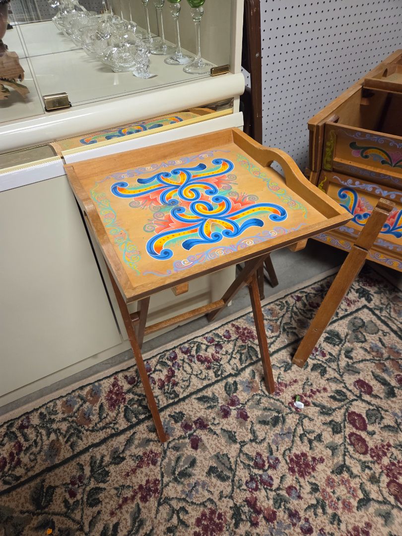 VTG Ox Cart Joaquin Chaverri Costa Rica Fabrica De Bar Hand Painted