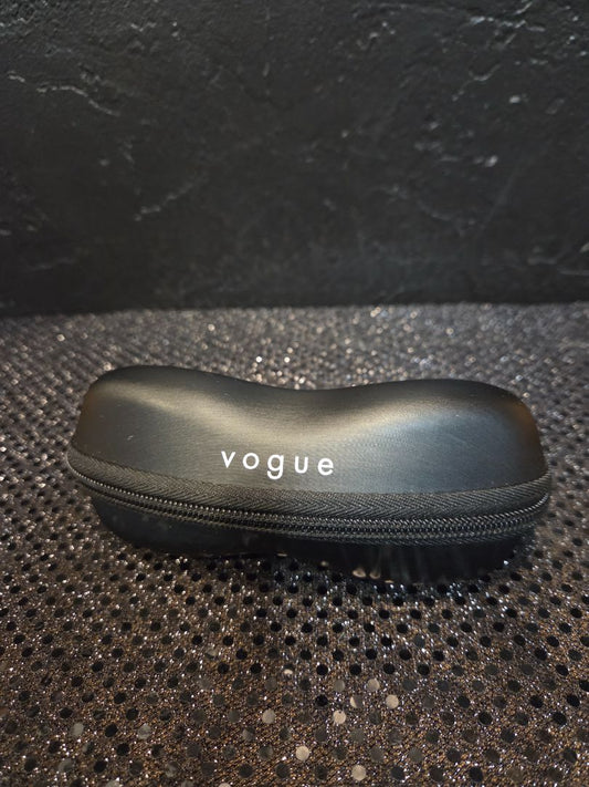 Sunglasses Case Vogue Black Clamshell Zippered Case