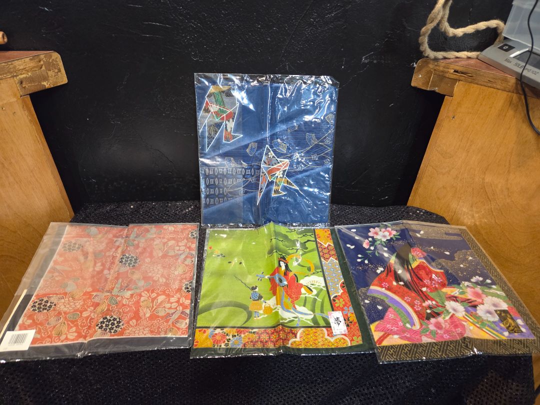 Vintage Packaged Japanese Silk Scarf