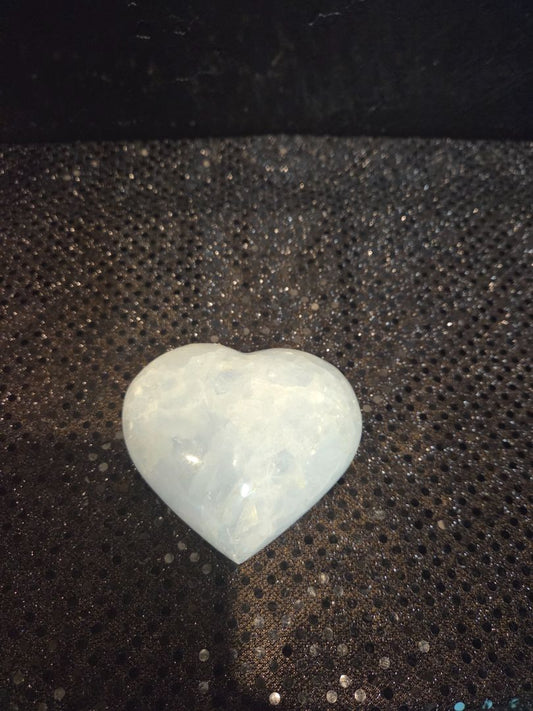 Blue Calcite Heart