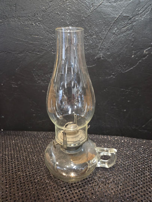 Antique Clear Glass oil Finger Lamp