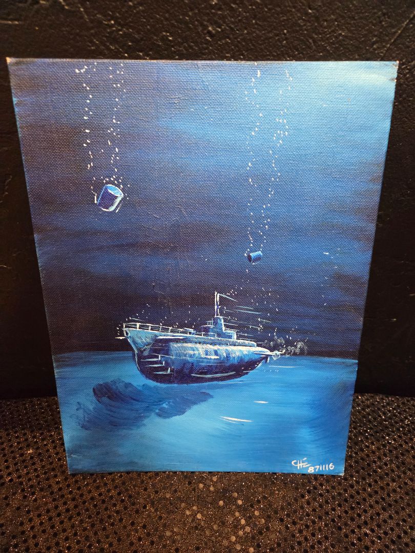 Underwater Submarine Painting
