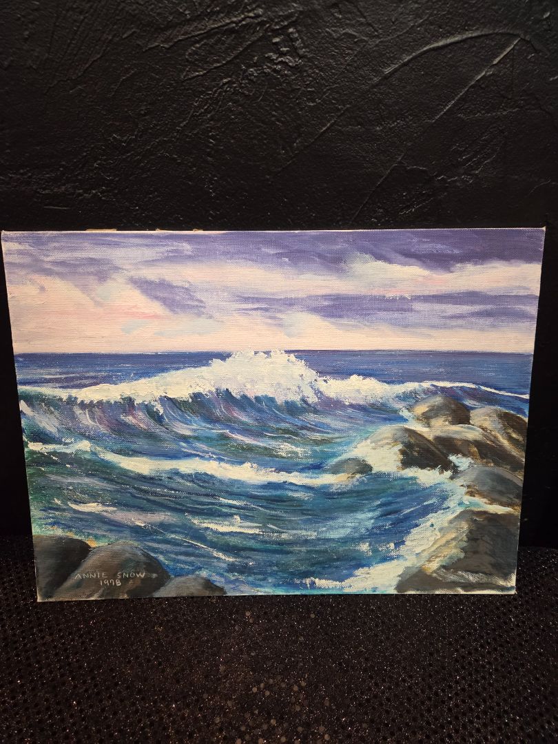 Ocean Scene signed Annie Snow 1978