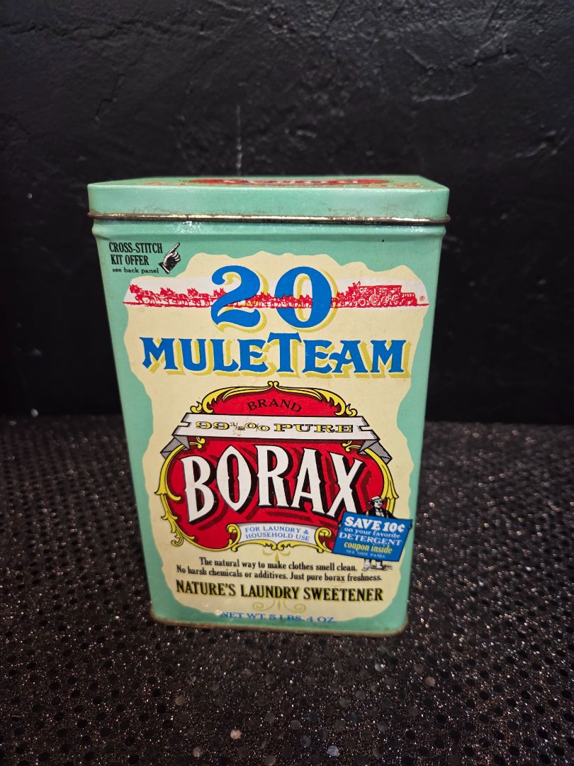Vintage 20 Mule Team Borax Laundry Sweetener Tin