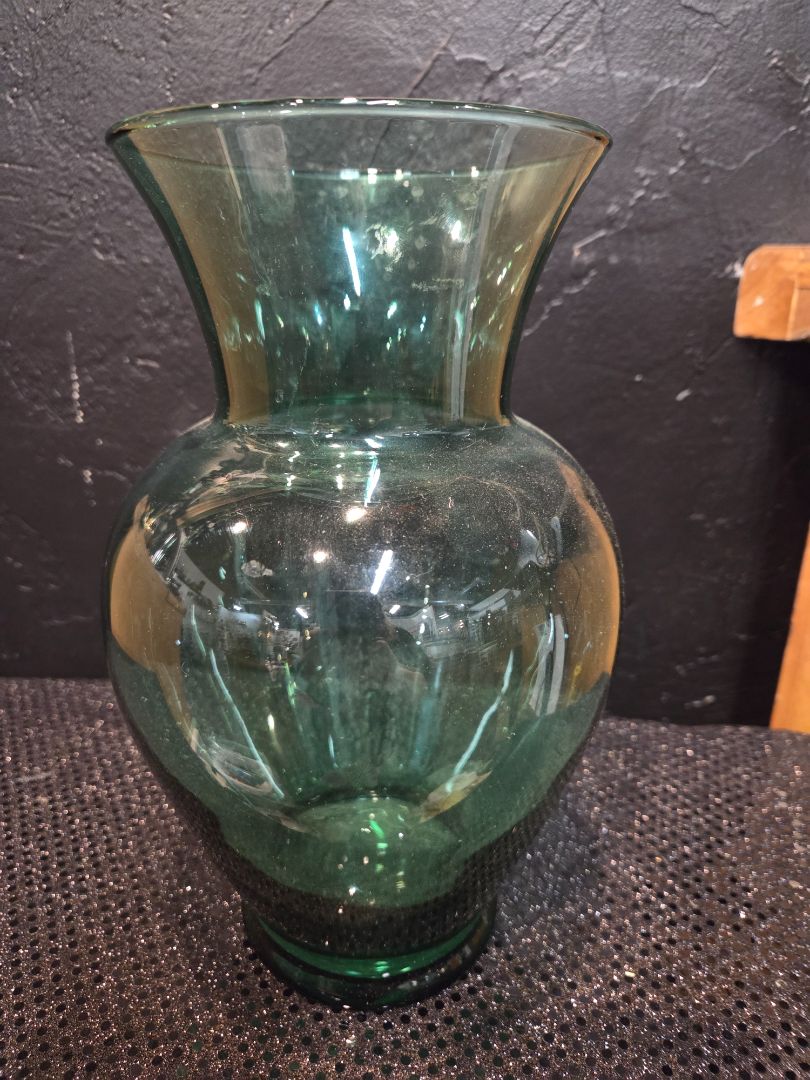 Hand Blown Green Vase