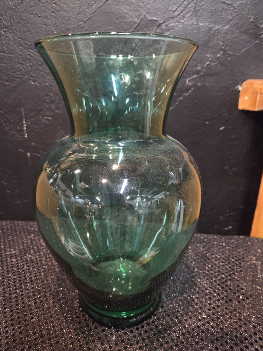 Hand Blown Green Vase