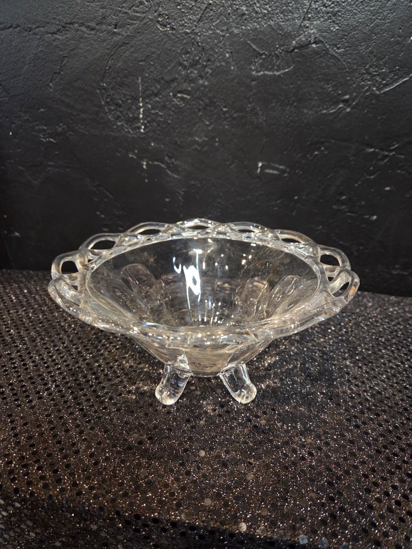 Imperial Glass Crocheted Crystal Bowl