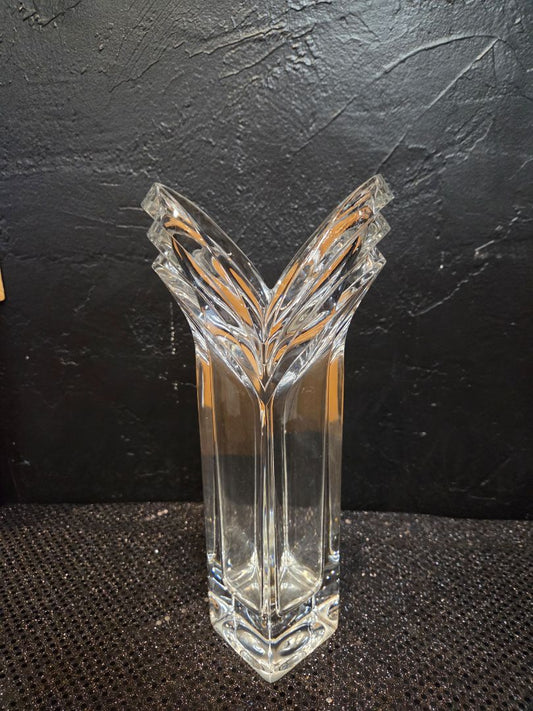 Mikasa Crystal Glass Vase German V-Shaped