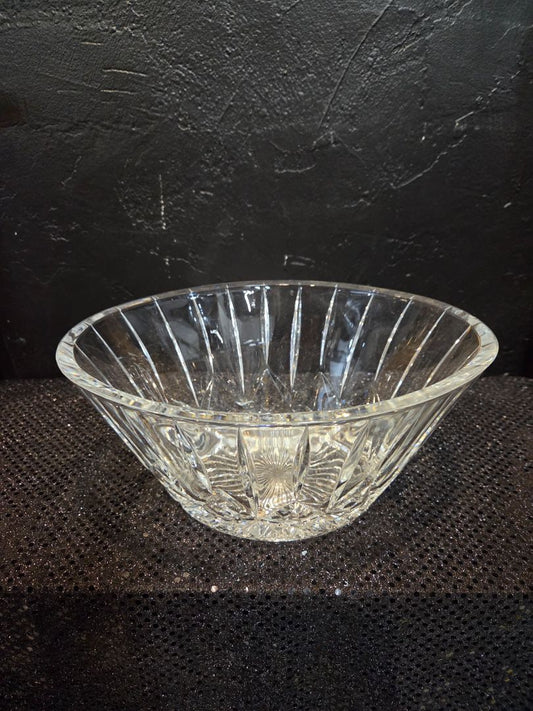 St. George Lead Crystal Clear Glass Large Oval Bowl