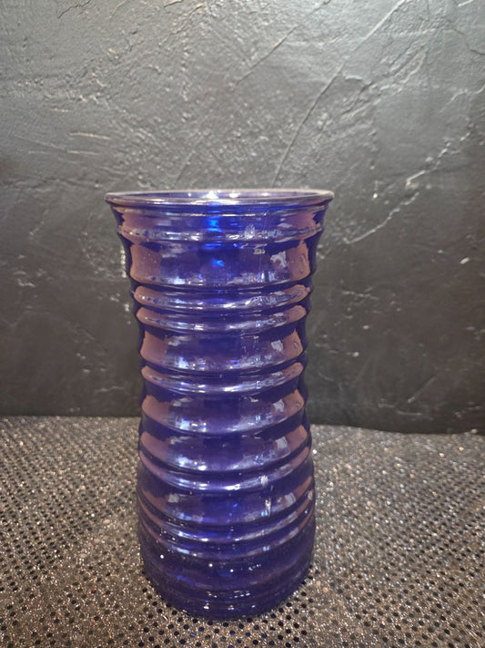 Vintage Hoosier Indiana Glass Cobalt Blue Vase