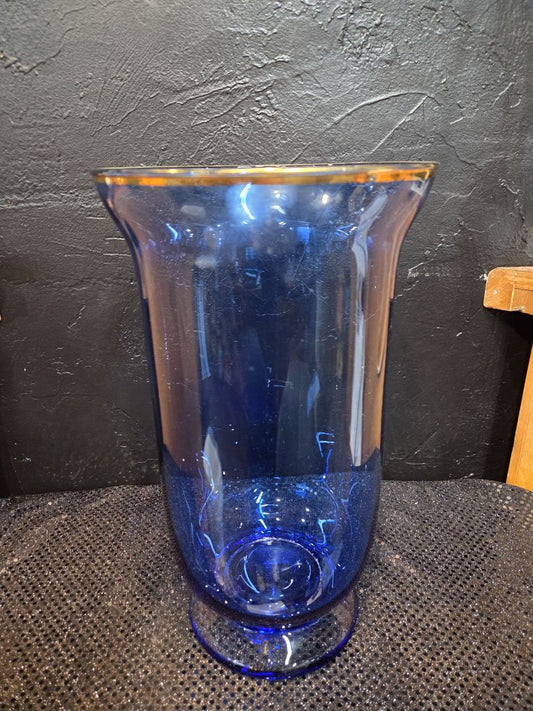 Band Blown Cobalt Blue Case with Gold Trim