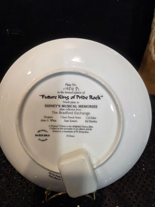 Bradford Lion King of Pride Rock Musical Plate