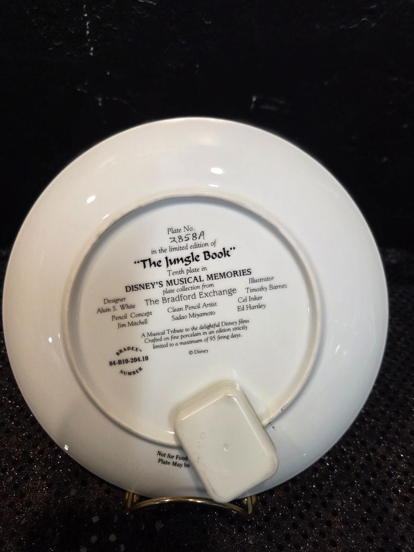 Bradford the Jungle Book Musical Plate