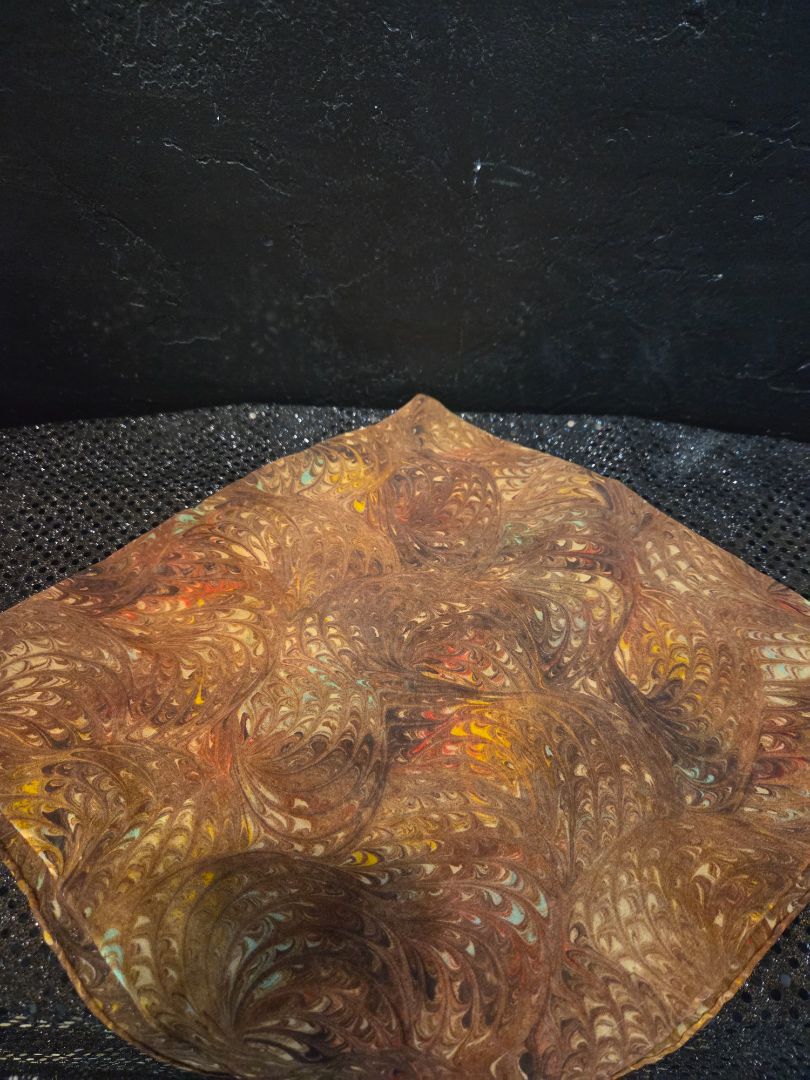Vintage Gold and Brown Scarf
