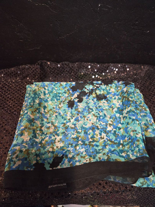 Scarf Multi Color Blue, Teal, Green and Navy