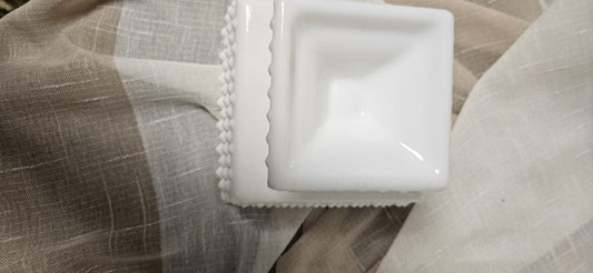 Vintage Fenton Milk Glass Candy Dish