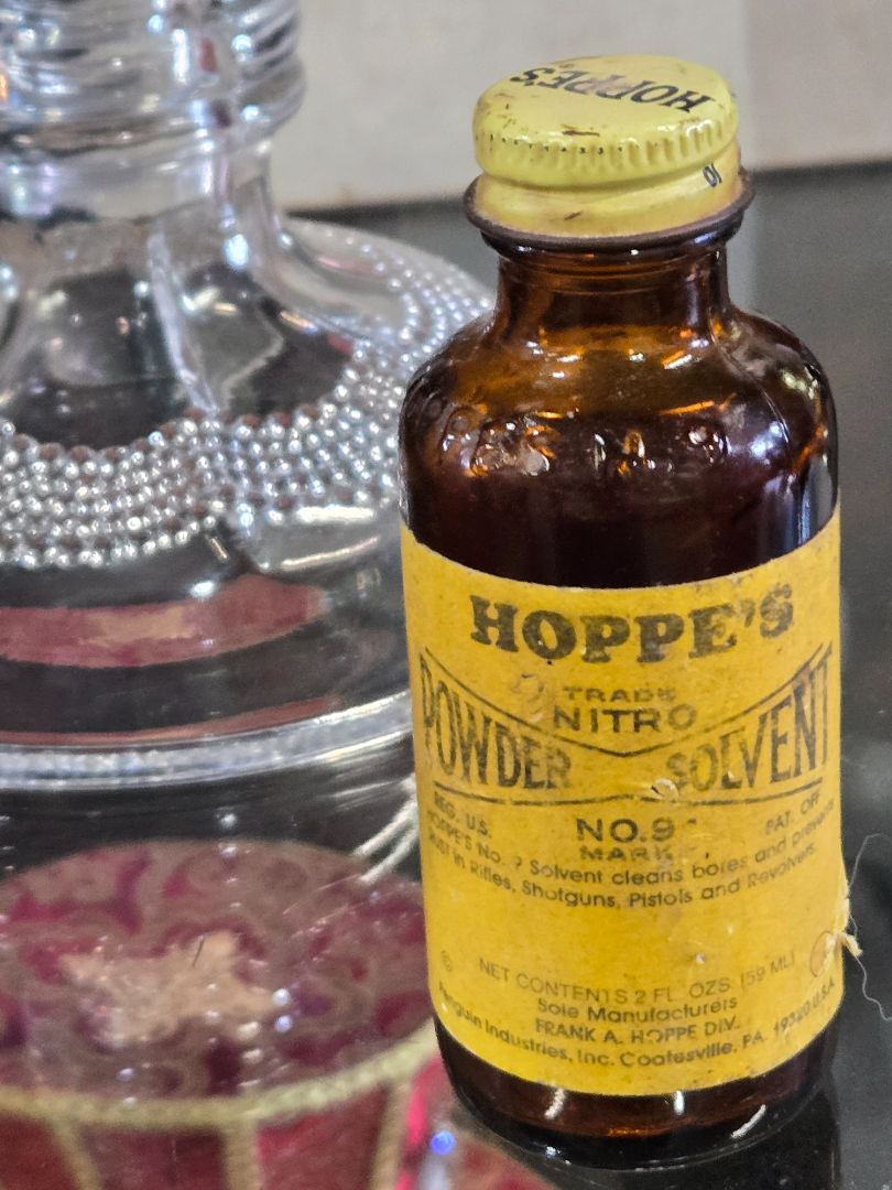 Vintage Hoppe's powder solvent bottle