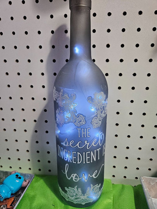 Dark clear Bottles Fairy Lights, Large