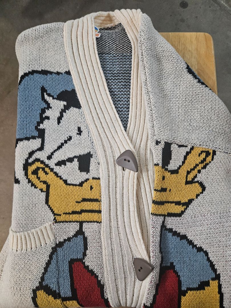 White Disney Donald Duck Sweater, Medium