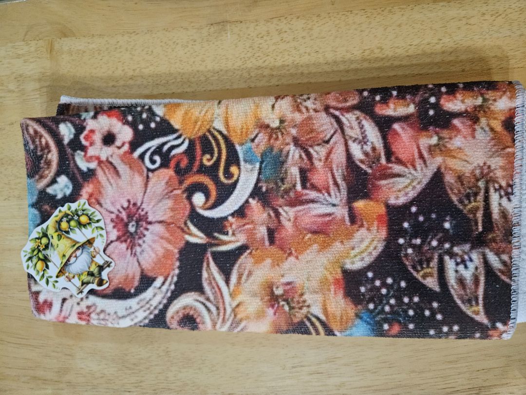 Large Flowers Microfiber towels Intricate design