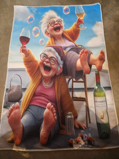 Varies Cranky old ladies Towels