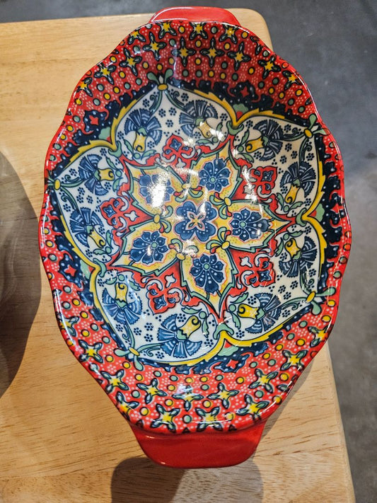 Red Vancasso Porcelain bowl/plate, Medium