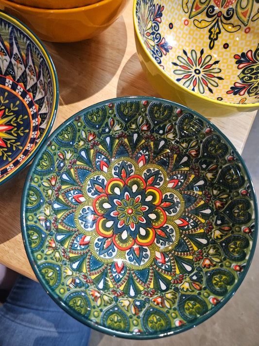 Green Vancasso Porcelain bowl, Medium