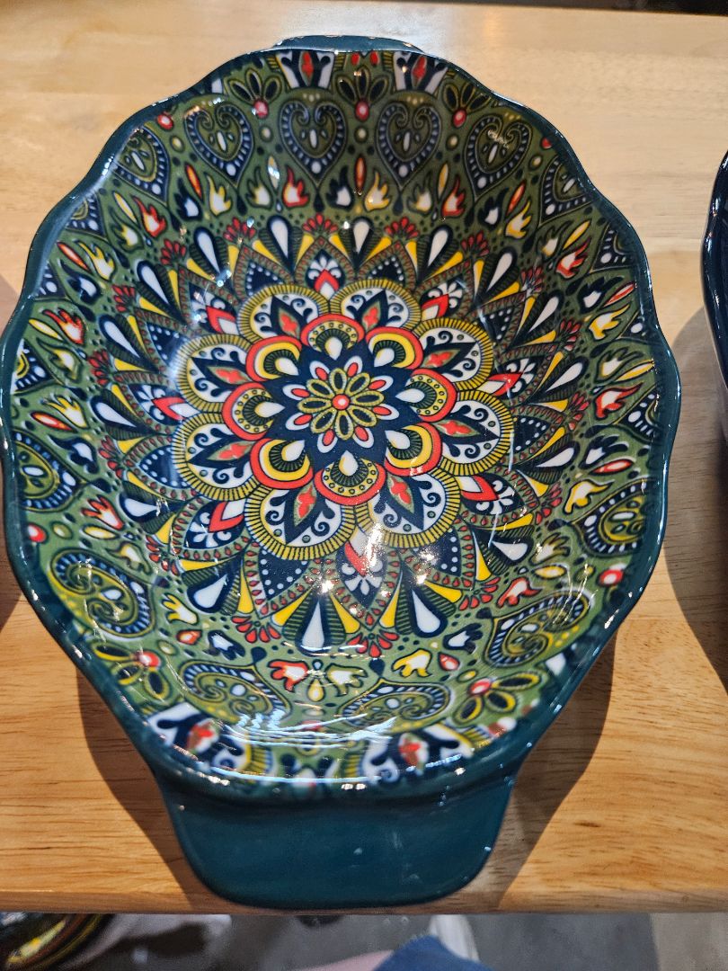 Green Vancasso Porcelain bowl/plate, Medium