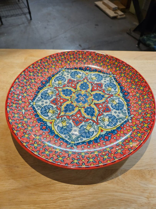 Light Red Vancasso Porcelain plate, Medium