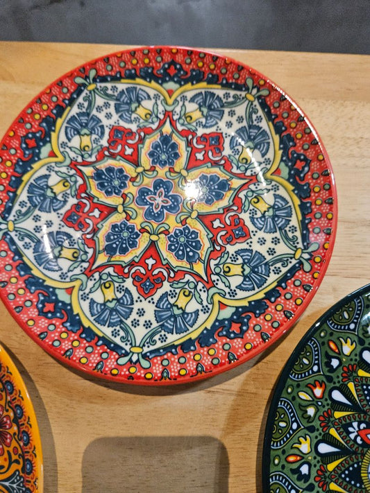 Red Vancasso Porcelain plate, Medium