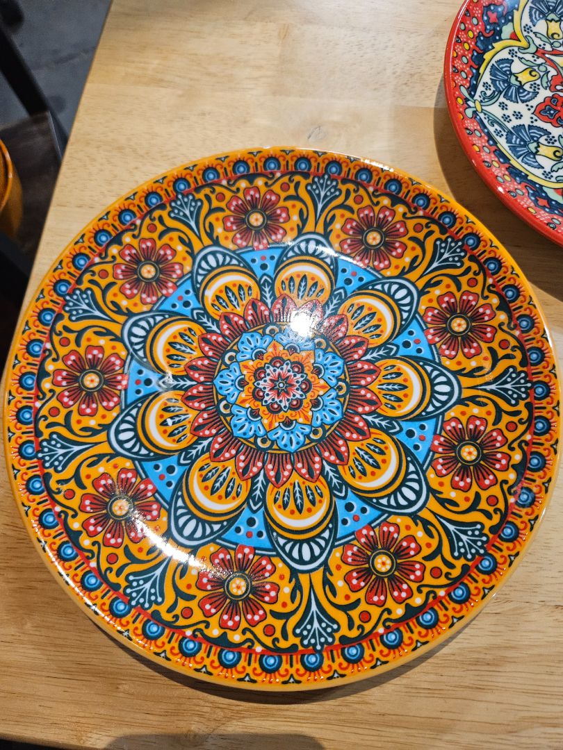 Orange Vancasso Porcelain plate, Medium