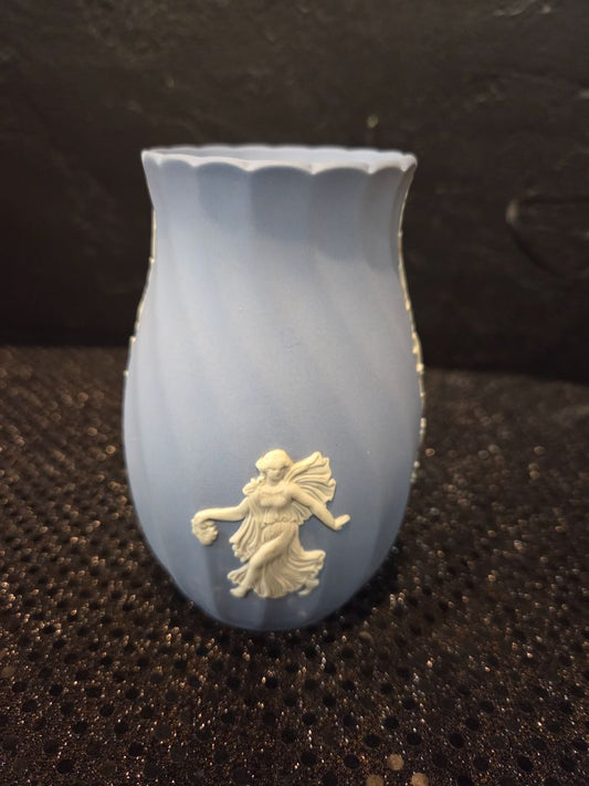 Vintage Wedgwood Jasperware Blue Vaulted vase