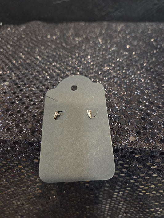 Gold Color Stud 1/4" Horn Earrings