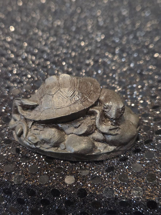 Bronze Turtle with lizard
