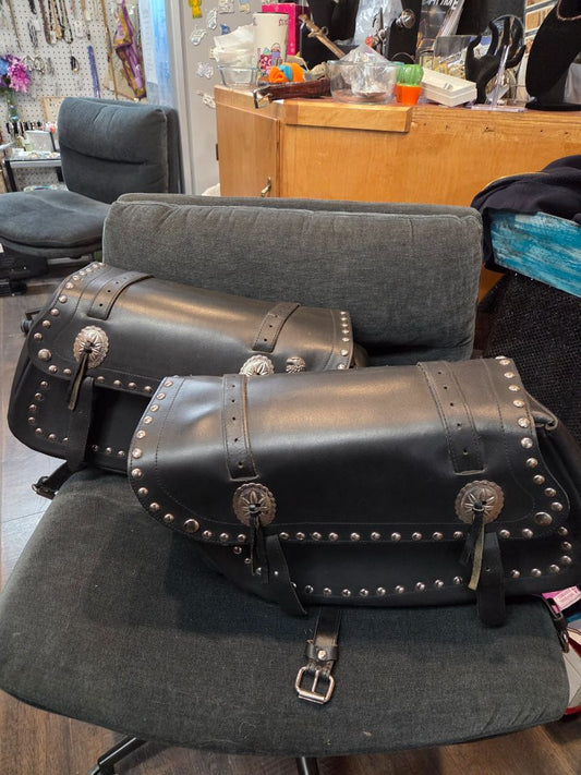Leather Saddle Bags set of 2