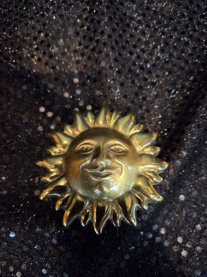 Michael Healy Sunface Doorbell Ringer Brass