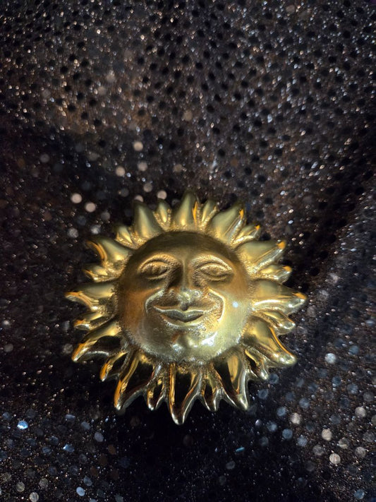Michael Healy Sunface Doorbell Ringer Brass