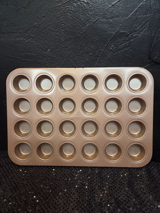 Happiels 24 Cup Non Stick Mini Muffin Pan