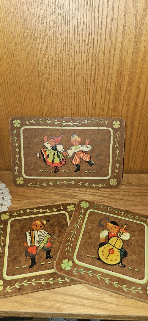 European folk art coasters