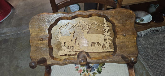 wooden coat rack