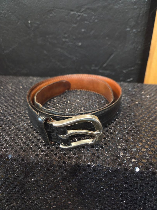 Martin Dingman Mens Belt size 34 Black Crocodile