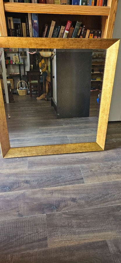 Gold Framed Mirror, 34in x 34 in